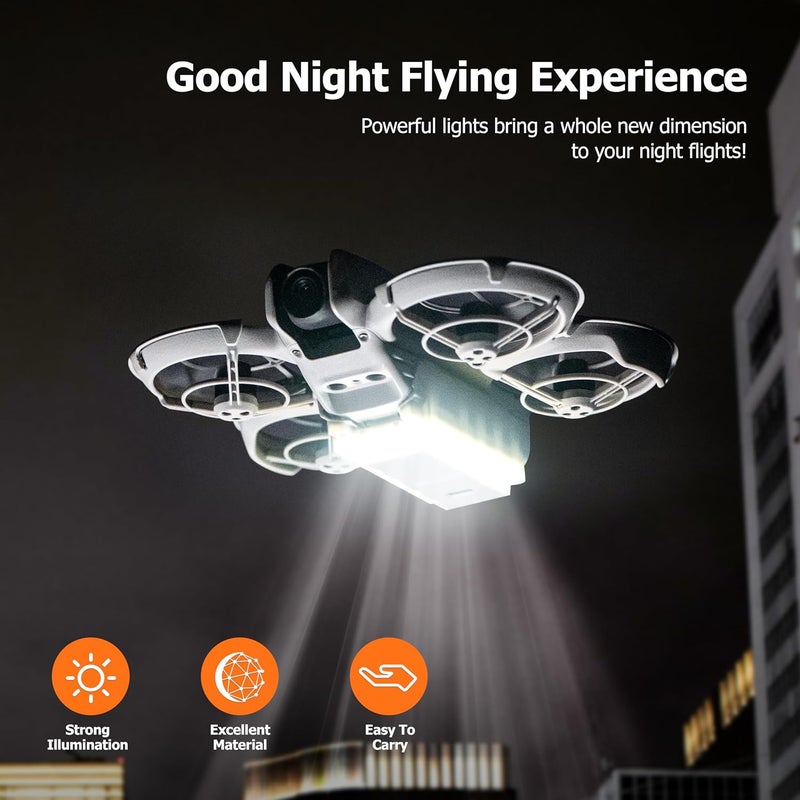 STARTRC Neo Battery Protector for DJI Neo Accessories, Neo LED Light Landing Gear 2-in-1 Kit - Image 4